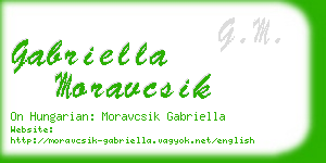 gabriella moravcsik business card